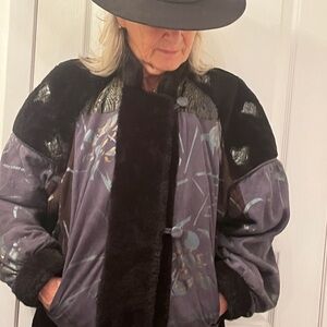 Elegant Black, Gold and Gray/Steal Blue Women's Designer Bomber Jacket